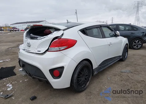 2016 Hyundai Veloster Turbo R-Spec z USA, uszkodzony, nr VIN KMHTC6AE4GU266699